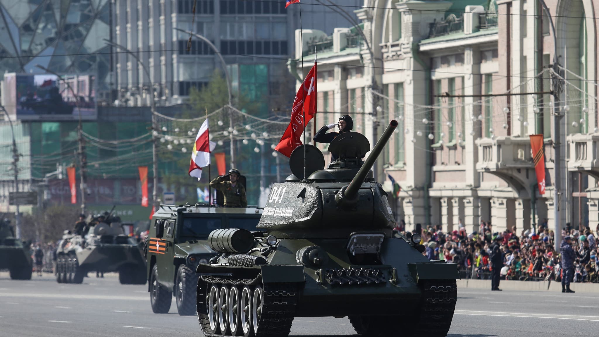 Le défilé du 9-Mai à Moscou en Russie