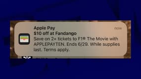 La publicité pour le film d'Apple "F1".