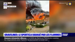Gravlines: le Sportica ravagé par les flammes, l'émotion des habitants