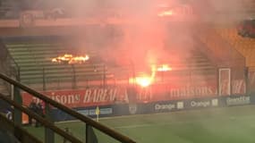 Les flammes dans le parcage