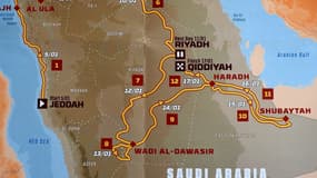 Le parcours du Dakar 2020 en Arabie saoudite