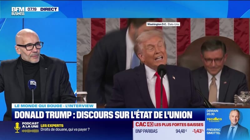 Le monde qui bouge - L'Interview : Donald Trump, discours sur l'état de l'Union - 25/02