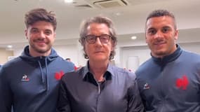 Francis Cabrel a rendu visite aux joueurs du XV de France.
