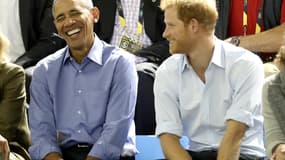 Barack Obama et le Prince Harry aux Invictus Games le 29 septembre 2017 à Toronto
