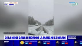 Normandie: la neige a fait son retour ce mardi notamment dans la Manche