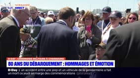 80 ans du Débarquement: à Cherbourg, Emmanuel Macron rencontre des vétérans