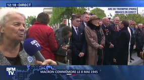 Cette passante a assisté aux commémoration et "espère que beaucoup de gens iront voter" aux élections Européennes
