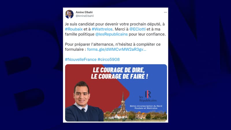 Le juriste roubaisien Amine Elbahi candidat LR dans le Nord pour les élections législatives
