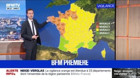 23 départements placés en vigilance orange neige-verglas