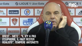 Brest - Metz : "Il n’y a pas d’euphorie, il faut être réaliste", tempère Antonetti