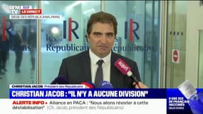 Christian Jacob (président des Républicains): "Il n'y a aucune division"