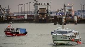Blocage du port de Calais par les pêcheurs français en 2018 (image d'illustration)