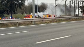 Un incendie s'est déclaré après un accident mortel sur l'autoroute A1 ce mardi 19 décembre.