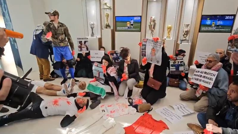 Des militants pro-Palestine pénètrent dans les locaux de la FFF pour protester contre France-Israël - le 04/11/2024