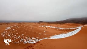 Il a neigé dans le désert du Sahara