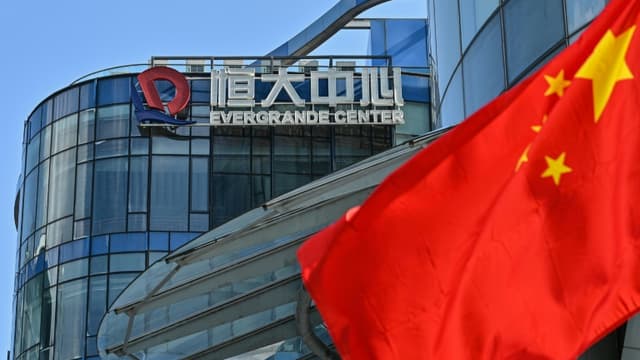 Un immeuble d'Evergrande à Shanghai le 22 septembre 2021.