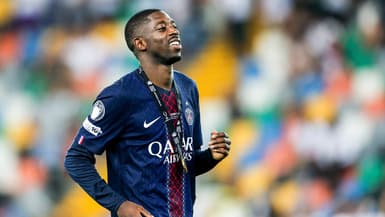 Ousmane Dembélé avec le PSG face à Tottenham, le 13 août 2025 en Supercoupe d'Europe