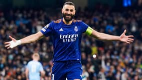 Karim Benzema lors de Manchester City-Real Madrid