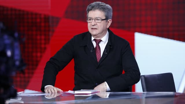 Jean-Luc Mélenchon sur le plateau de France 2.