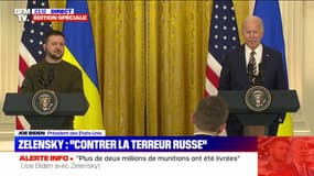 Joe Biden aux côtés de Volodymyr Zelensky: "Poutine va échouer"