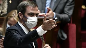 Le ministre de la Santé Olivier Véran à l'Assemblée nationale, le 10 octobre 2021 à Paris. (PHOTO D'ILLUSTRATION)