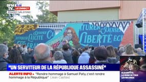 Hommage à Samuel Paty: une fresque est dévoilée à Éragny, où le professeur résidait