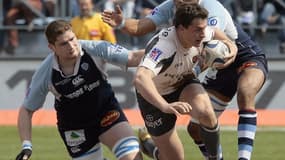 Alexandre Bias (au second plan derrière Jauzion), sous le maillot de Castres en 2007