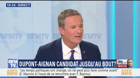 Macron-Bayrou: "C'est un peu l'alliance de la carpe et du lapin", Nicolas Dupont-Aignan