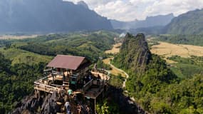 Le point de vue de Namxay à Vang Vieng, au Laos, le 24 novembre 2024.