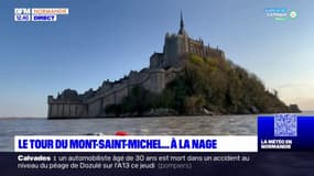 Manche: un tour du Mont-Saint-Michel à la nage pendant les grandes marées