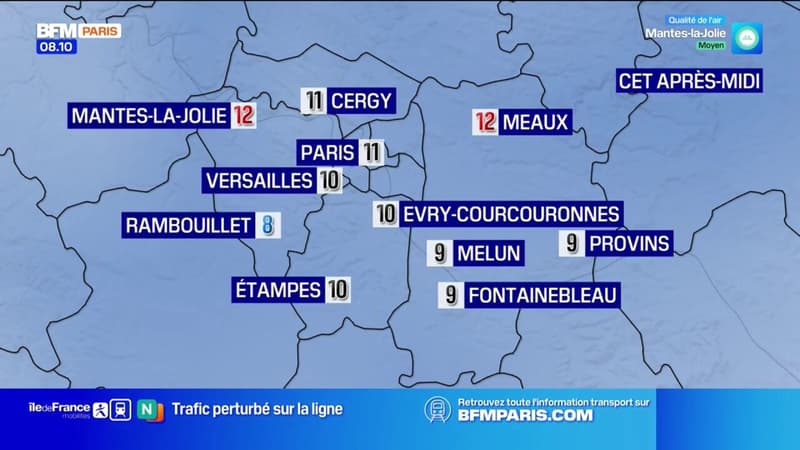 Météo Paris Île-de-France: un ciel couvert ce samedi, jusqu'à 12°C à Meaux