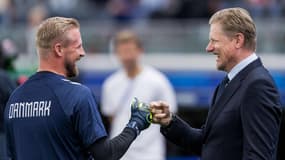 Peter Schmeichel et son fils Kasper avant Angleterre-Danemark, le 20 juin 2024