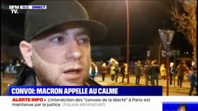 Rémi Monde, membre du "Convoi de la liberté": "On ne veut pas d'un mouvement violent"