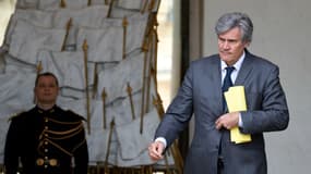 Stéphane Le Foll sur le perron de l'Elysée.