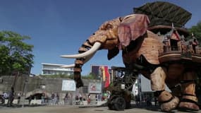 Le grand éléphant mécanique de Nantes est déconfiné lui aussi 