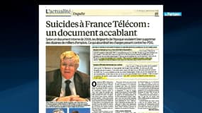 Le Parisien a publié le compte rendu d’une réunion de cadres de France Telecom d’octobre 2006.