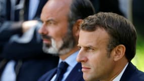 L'ancien Premier ministre et maire du Havre Edouard Philippe, et le Président Emmanuel Macron, le 29 juin 2020 à Paris