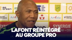 Nantes : Lafont réintégré dans le groupe pro, "un grand professionnel" salue Kombouaré