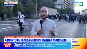 "Bloquons tout" Manifestation sociale : le cortège s'élance de la Place Castellane (6e) à Marseille