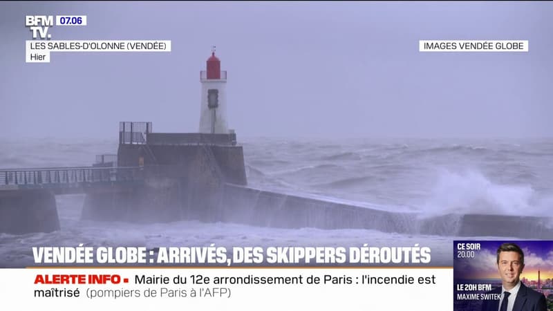 Vendée Globe: les skippers arrivés cette nuit déroutés vers La Rochelle en raison de la tempête Herminia