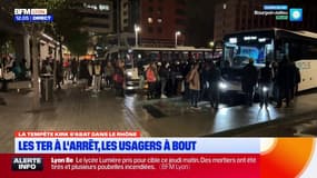 Dépression Kirk dans le Rhône: les TER à l'arrêt, les usagers à bout
