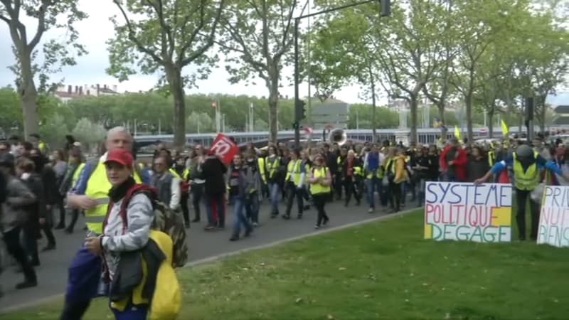 Rassemblement de gilets jaunes à Lyon, le 11 mai 2019