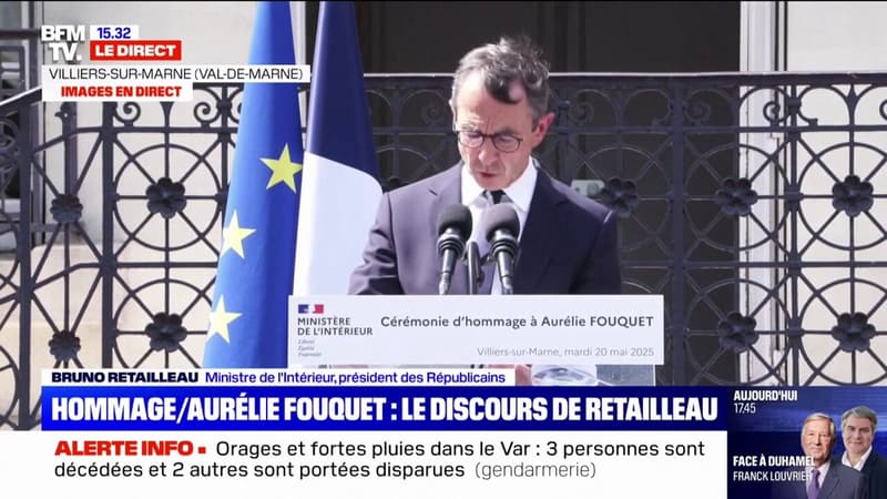 Bruno Retailleau rend hommage à Aurélie Fouquet et dénonce 