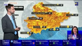 Météo Côte d’Azur: un littoral sous le soleil mais des averses à l'intérieur des terres, 20°C à Saint-Auban et 25°C à Nice