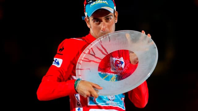 Fabio Aru lors de sa victoire sur la Vuelta 2015