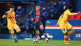 Kylian Mbappé lors de Barça-PSG (1-4, Ligue des champions), le 10 mars 2021
