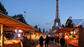 Le marché de Noël européen au Trocadéro à Paris
