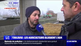 "On l'attendra jusqu'au bout": un agriculteur mobilisé sur l'A64 demande à Gabriel Attal de venir