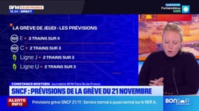 Grève à la SNCF: le point sur le trafic ferroviaire du jeudi 21 novembre