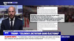 Guerre en Ukraine: Donald Trump qualifie Volodymyr Zelensky de "dictateur sans élections"